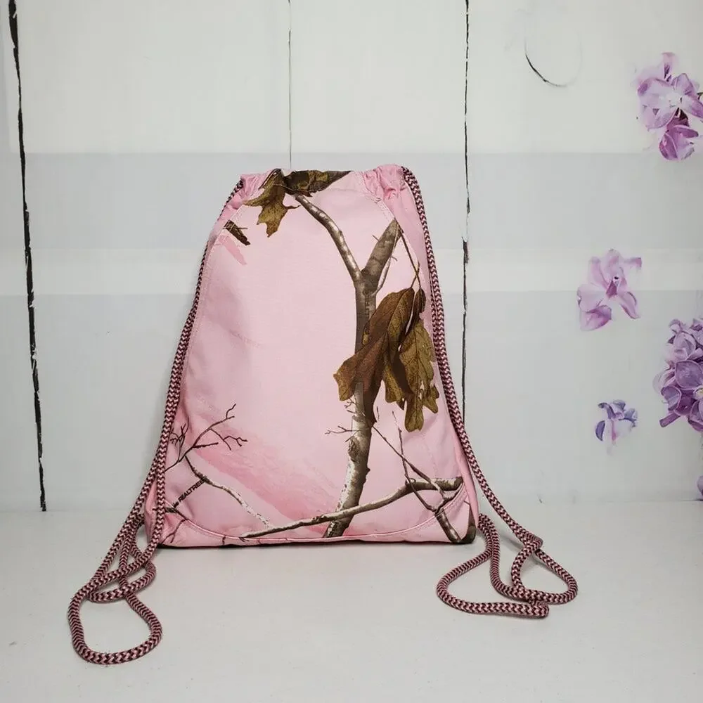 Realtree Camo Cinch Drawstring Canvas Knapsack Gym Bag - Picture 1 of 9